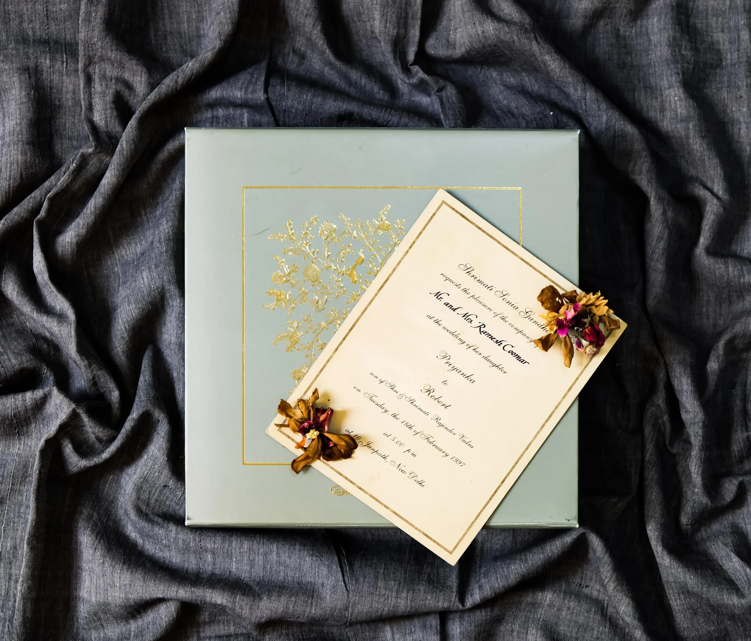 Bespoke calligraphy for the Priyanka Chopra household